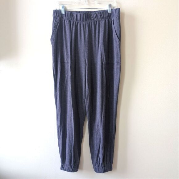 Fabletics RestoreKnit High Rise Tapered Lounge Jogger Pant Pewter Gray L - Picture 3 of 6